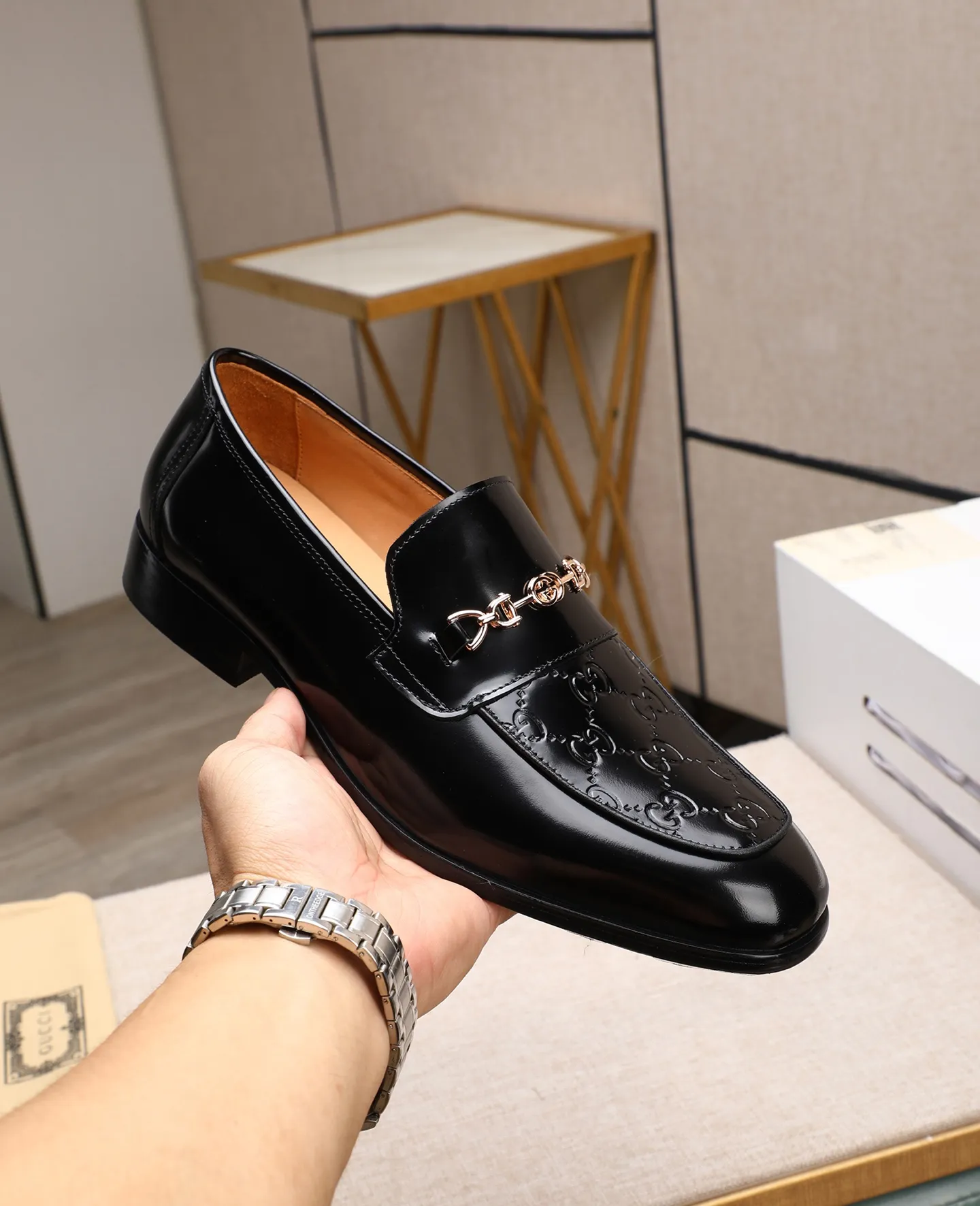 Men's shoes 💰620 📛📛Original version (water-dyed cowhide) Gucci GUCCI official website formal shoes 🌀 Italy 🇮🇹 imported cowhide ➕ top imported water-dyed cowhide lining 💋 fine handmade original bottom, the real thing looks better when photographed in person Standard size 39-44 (38 45 customized)